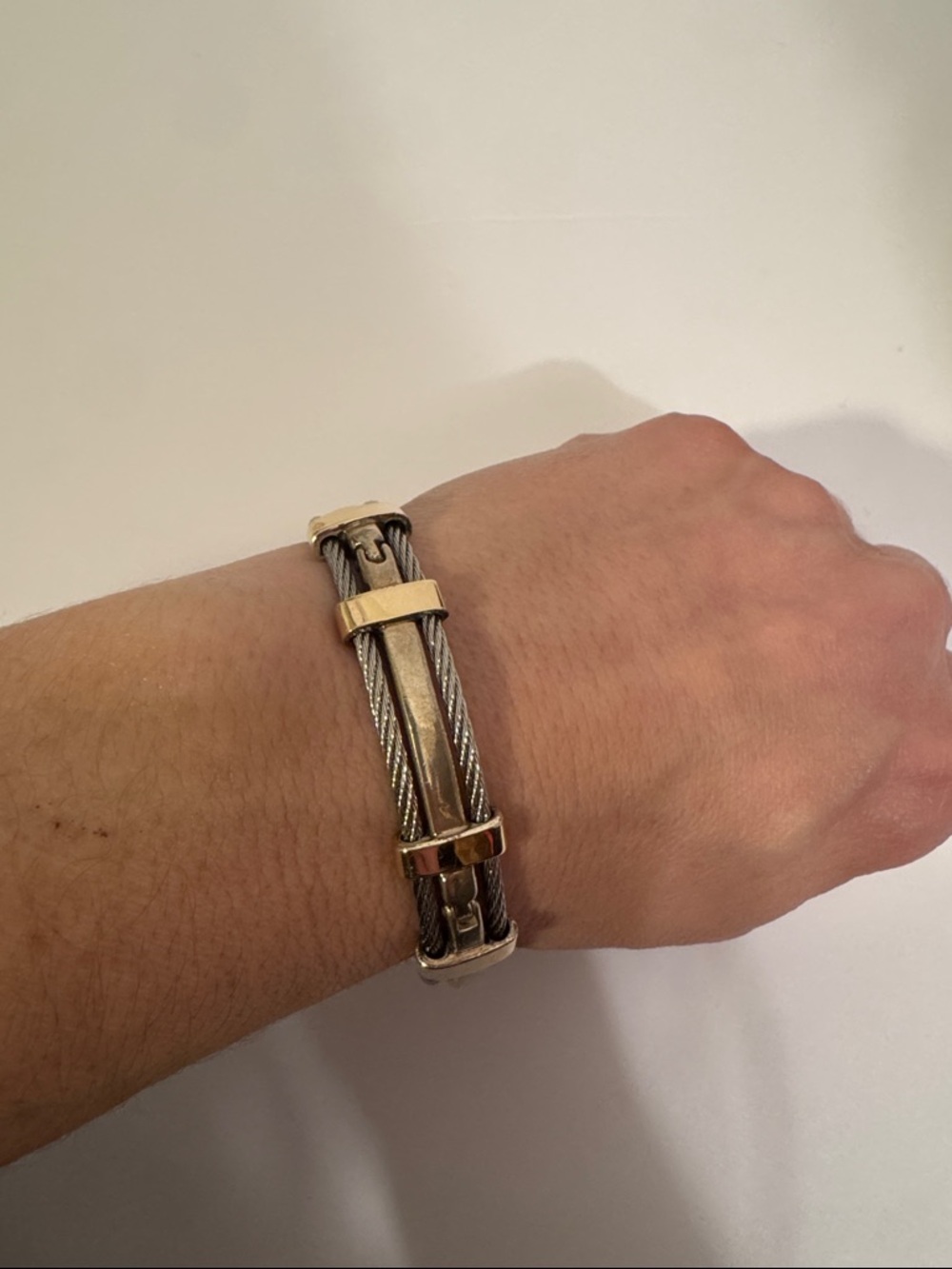 Philippe Charriol Two-Tone Adjustable Cable Bracelet - Picture 2 of 5